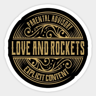 Love and Rockets Vintage Ornament Sticker